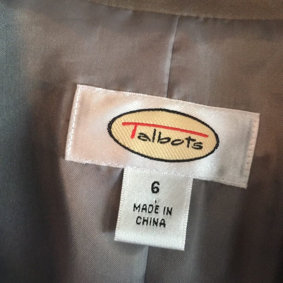 NWT Talbots Silk Blazer Jacket business Dress gray - Picture 4 of 7